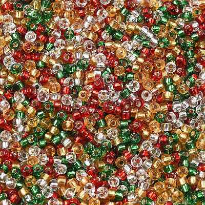 4 Colors 11/0 Christmas MIYUKI Round Rocailles Seed Beads SEED-X0058-17-1