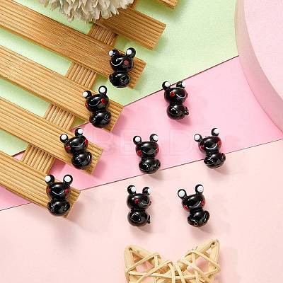 10Pcs Handmade Bumpy Lampwork Beads LAMP-SZ0001-66B-1