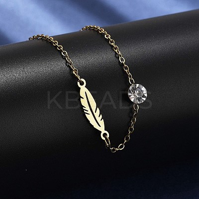201 Stainless Steel Cable Chain Bracelets LS-BJEW-H205-01D-G-1