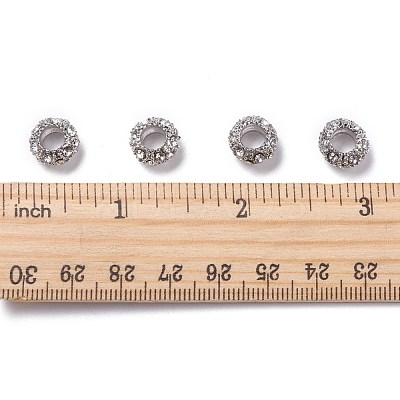 Alloy Rhinestone European Beads X-CPDL-H998-18-1