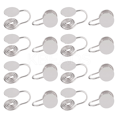 16Pcs Brass Spiral Pad Ear Cuff Findings EJEW-HS0001-24P-1
