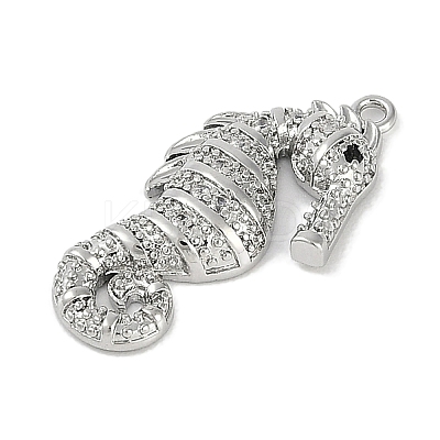 Brass Micro Pave Cubic Zirconia Pendants KK-I719-38P-1
