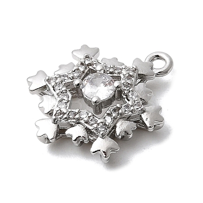 Christmas Brass Micro Pave Cubic Zirconia Pendants KK-L258-04P-E01-1