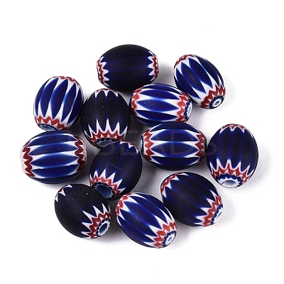 Handmade Millefiori Glass Barrel Beads LS-LA-N002-18D-1