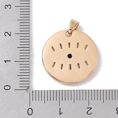 Brass Micro Pave Cubic Zirconia Pendants KK-P273-03KCG-1