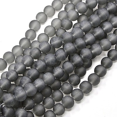 Baking Paint Transparent Glass Bead Strands GLAA-S031-10mm-12-1