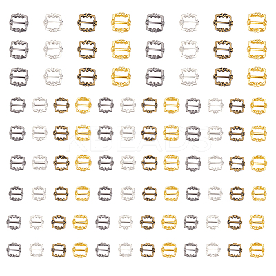 Mini Rectangle Shape Alloy Buckle Clasps FIND-FG0002-30-1