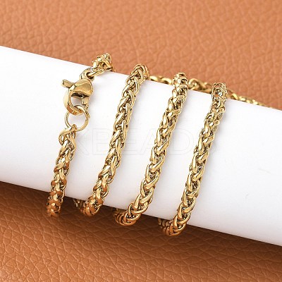 304 Stainless Steel Necklaces X-NJEW-E080-08G-1