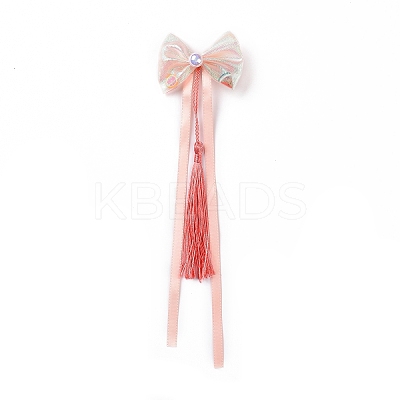 Bowknot Long Ribbon Alligator Hair Clip LS-PHAR-D013-03C-1