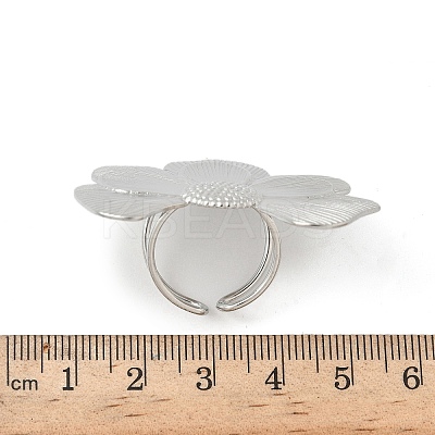 304 Stainless Steel Cuff Open Rings for Women RJEW-F195-03P-1