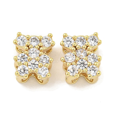 Brass with Clear Cubic Zirconia Charms KK-Q820-22G-1