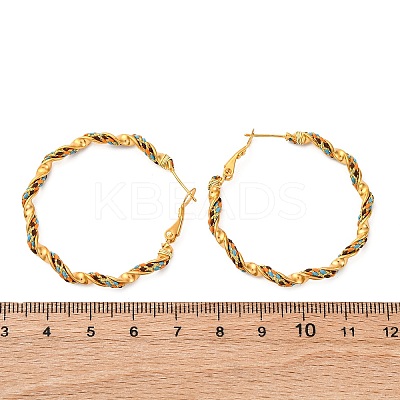 304 Stainless Steel Hoop Earrings EJEW-S250-03G-1