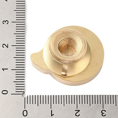 Geometric Leaf Frame Brass Stamp Heads LS-AJEW-H149-03G-03-1