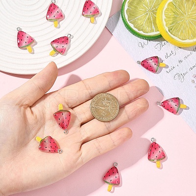10Pcs Transparent Resin Pendants RESI-YW0005-12-1