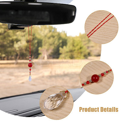 Brass & Glass & Natural Malaysia Jade Pendant Decoration HJEW-CA00065-1