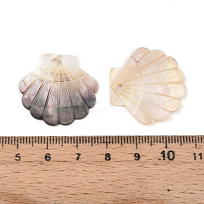Natural Freshwater Shell Carved Pendants SHEL-N036-15-1