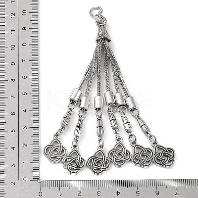 Tibetan Style Alloy Curb Chain Tassel Big Pendants LS-FIND-K013-01AS-07-1
