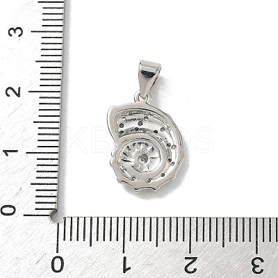 Brass Micro Pave Clear Cubic Zirconia Pendants KK-A273-18P-1