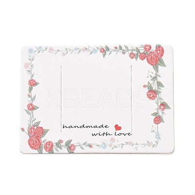 Rectangle Paper Hair Clip Display Cards DIY-B061-02E-1