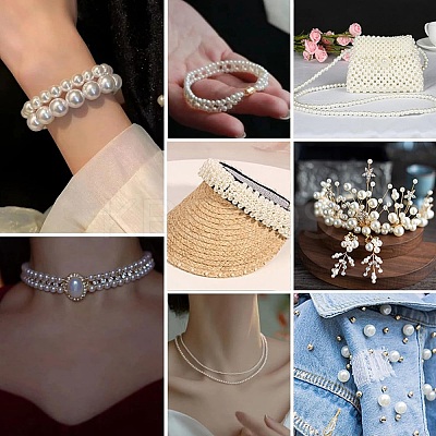 About 1173pcs ABS Plastic Imitation Pearl Beads KY-CJ0001-96-1