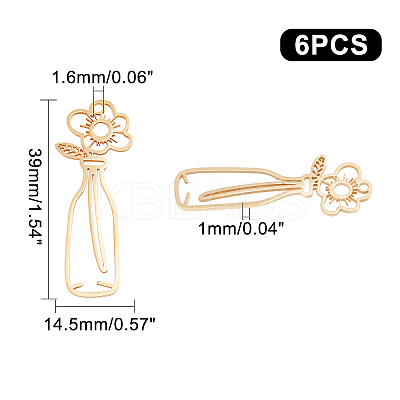 6Pcs 201 Stainless Steel Pendants STAS-UN0034-31-1