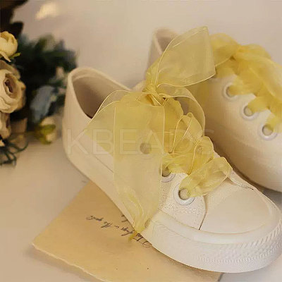 16 Pairs 16 Colors Organza Shoelaces AJEW-GL0002-40-1