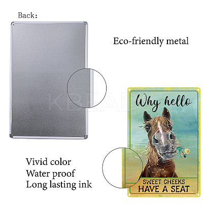 Rectangle with Word Vintage Metal Iron Sign Poster AJEW-WH0157-289-1
