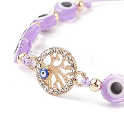 7Pcs 7 Style Resin Evil Eye Braided Bead Bracelets Set BJEW-JB08810-1