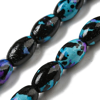Spray Painted Synthetic Turquoise Beads Strands G-E617-B07-02B-1