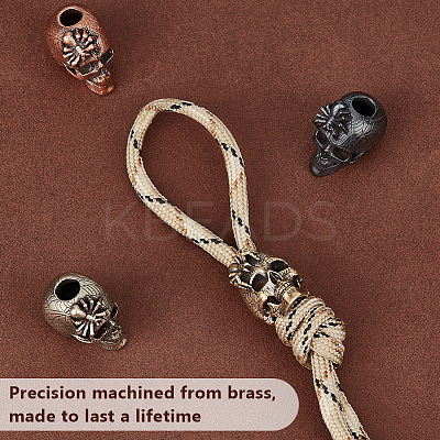 4Pcs 4 Colors Brass European Beads OPDL-OC0001-01A-1