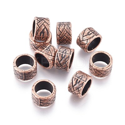 Tibetan Style Alloy Beads PALLOY-J707-13R-1