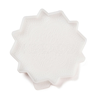 Mandala Flower Coaster DIY Silicone Mold DIY-K072-05B-1