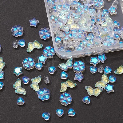 4 Style Electroplate Glass Beads GLAA-YW0001-28-1