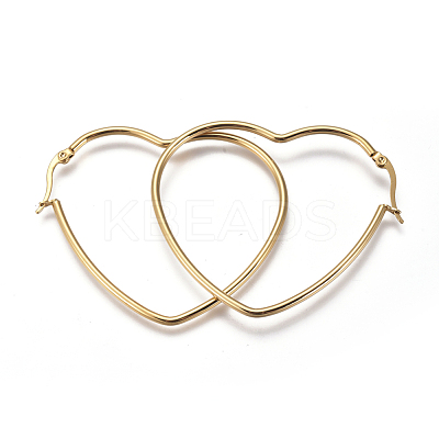 201 Stainless Steel Hoop Earrings EJEW-A052-12B-1
