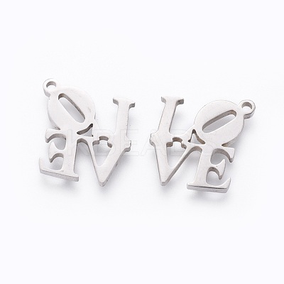 Non-Tarnish 201 Stainless Steel Charms STAS-F231-049P-1