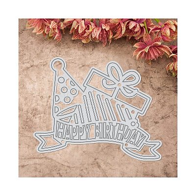 Birthday Carbon Steel Cutting Dies Stencils DIY-WH0170-054-1