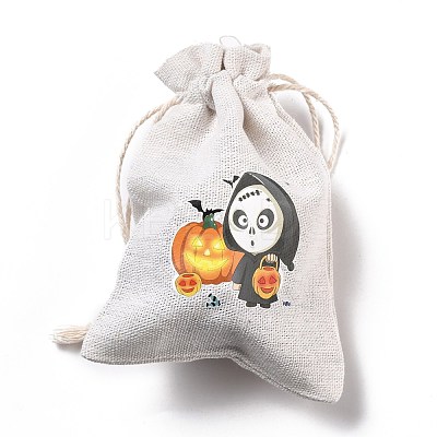 Halloween Cotton Cloth Storage Pouches ABAG-M004-01P-1