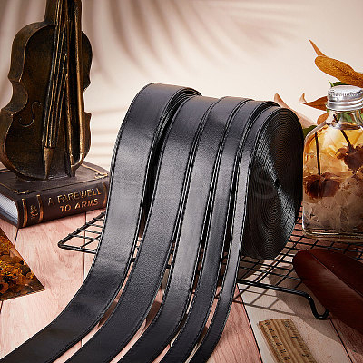 Flat PU Imitation Leather Cord LC-WH0006-05E-02-1