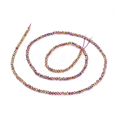 Electroplate Glass Beads Strands EGLA-F149-FP-M-1