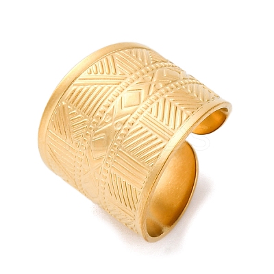 304 Stainless Steel Cuff Rings for Women LS-RJEW-F175-02G-03-1
