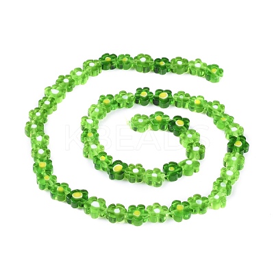Handmade Millefiori Glass Bead Strands LAMP-J035-8mm-1