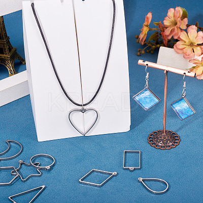 22Pcs 11 Styles 304 Stainless Steel Pendants STAS-TA0003-20-1