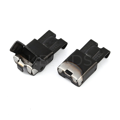 Ion Plating(IP) 201 Stainless Steel Watch Band Clasps X-STAS-C006-1-02B-01-1