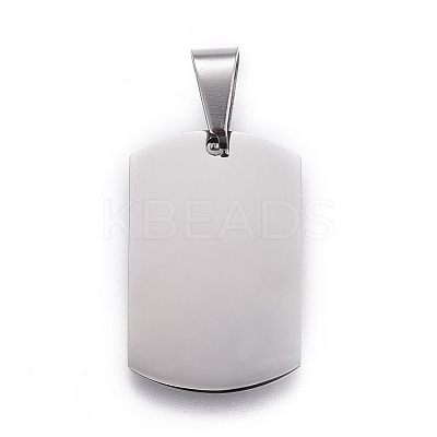 Tarnish Resistant 201 Stainless Steel Stamping Blank Tag Pendants STAS-O044-01-P122-1