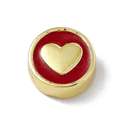 Brass Enamel Beads KK-F814-06G-01-1