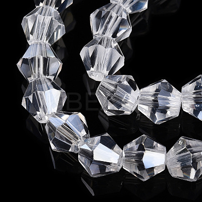 Transparent Electroplate Glass Beads Strands EGLA-TACDZ0005-6mm-03B-1