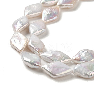 Natural Baroque Pearl Keshi Pearl Beads Strands PEAR-E016-009-1