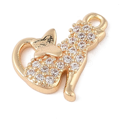Brass with Clear Cubic Zirconia Charms LS-KK-N256-25B-G-1