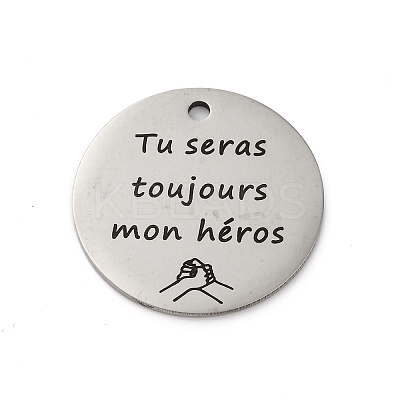 Anti-Tarnish 201 Stainless Steel Pendants STAS-R002-01P-17-1