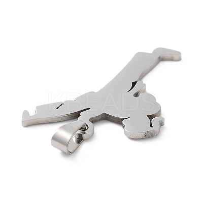Non-Tarnish 201 Stainless Steel Pendants STAS-A090-11P-1